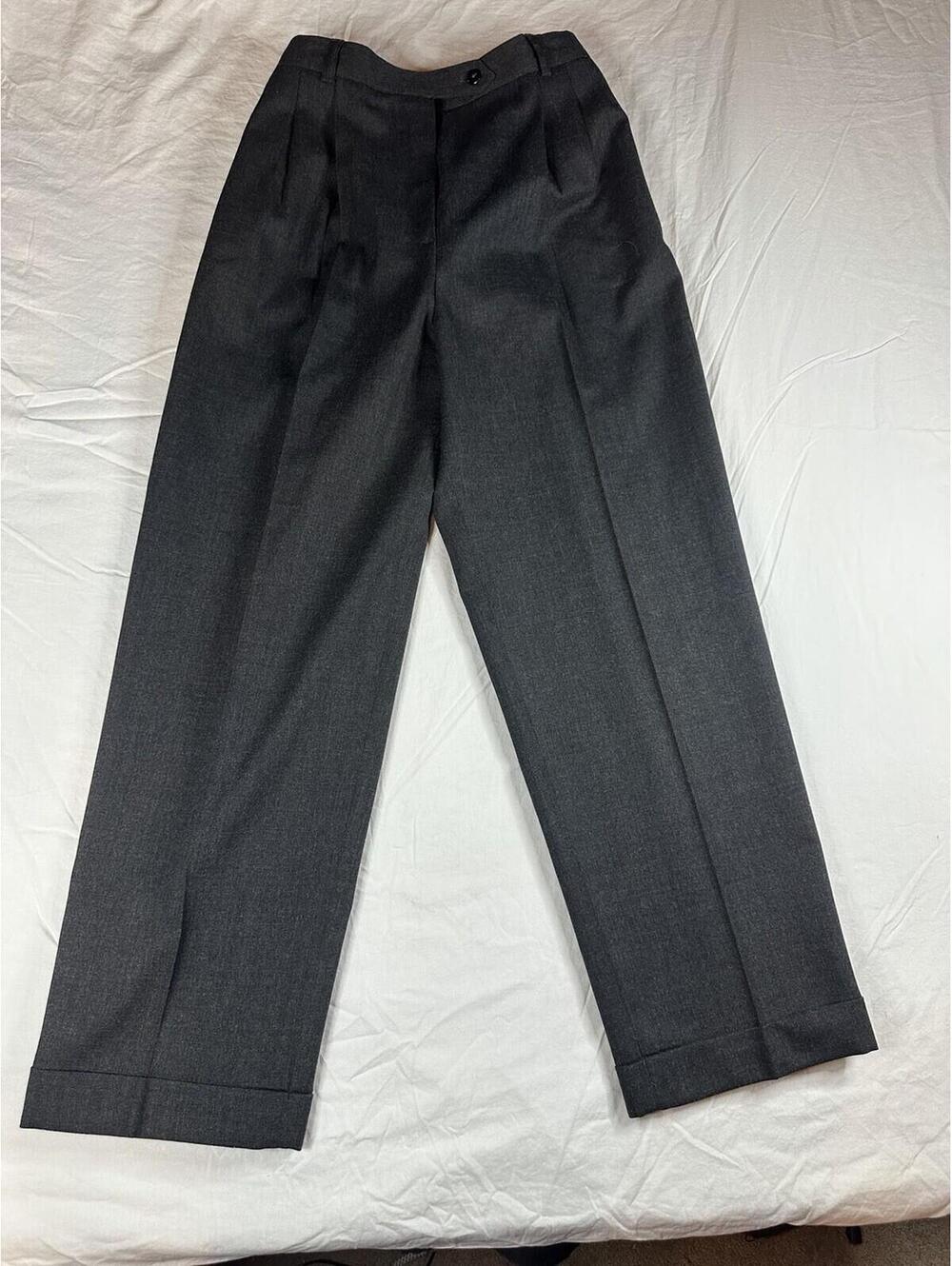 ✨👖 Vintage Benard Holtzman Wool Dress Pants Gray Petite 6P 👖